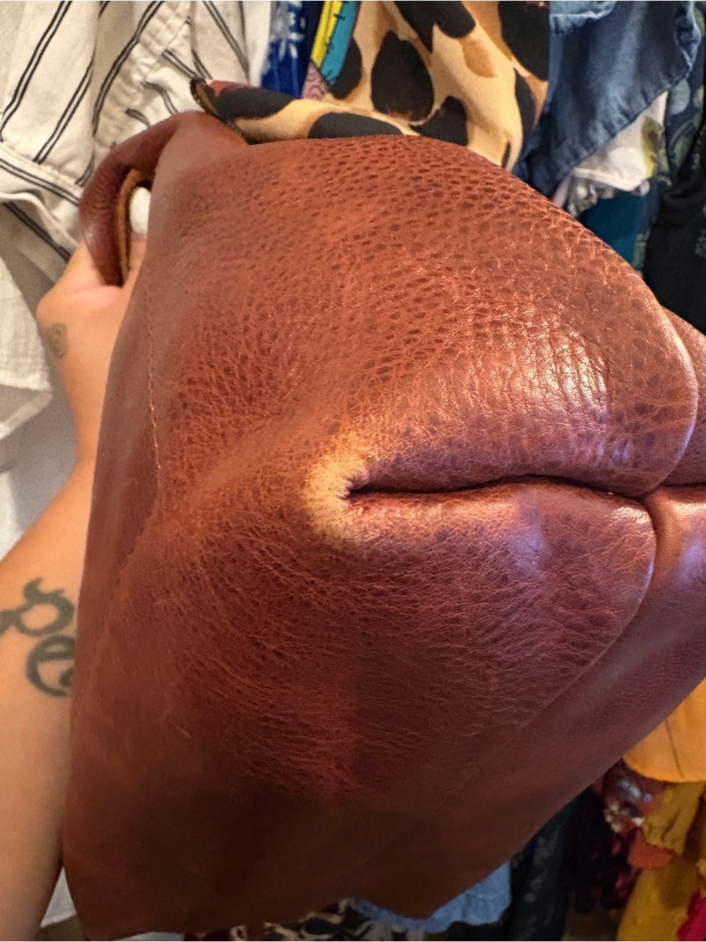 Portland Leather Goods | Large Bucket Bag | Nutmeg - Picture 7 of 17
